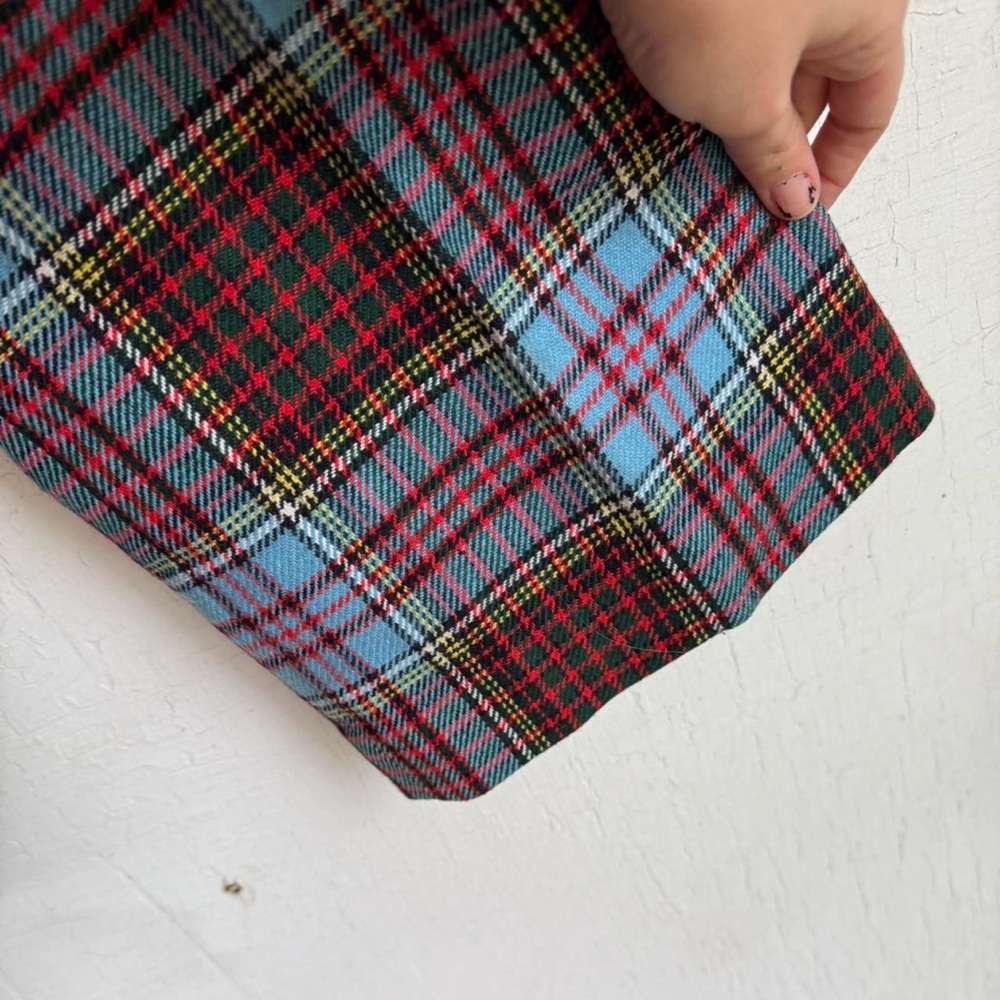Vintage 50s/60s blue and red plaid handmade trousers - Picture 2 of 8